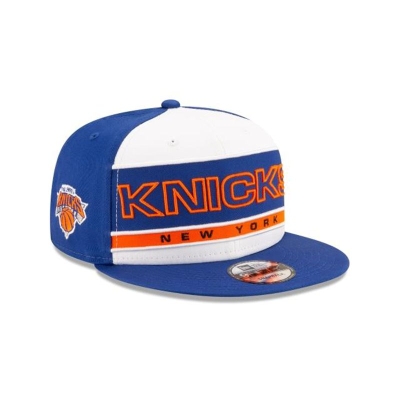 Blue New York Knicks Hat - New Era NBA Stripe 9FIFTY Snapback Caps USA0268314